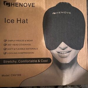 Ice cap for wear when a person has a headache or migraines.  One size fits most